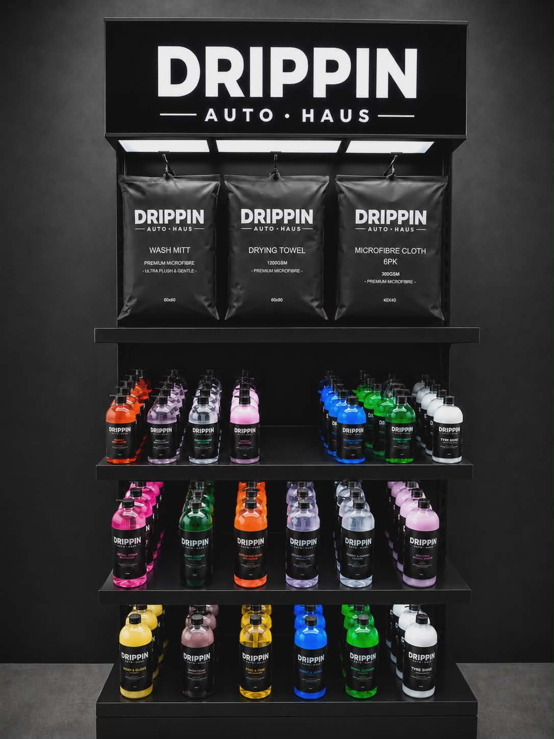 Drippin Autohaus Retail Display Stand